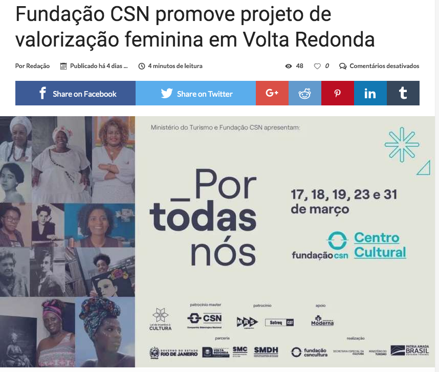 Fundação CSN promove projeto de valorização feminina em Volta Redonda